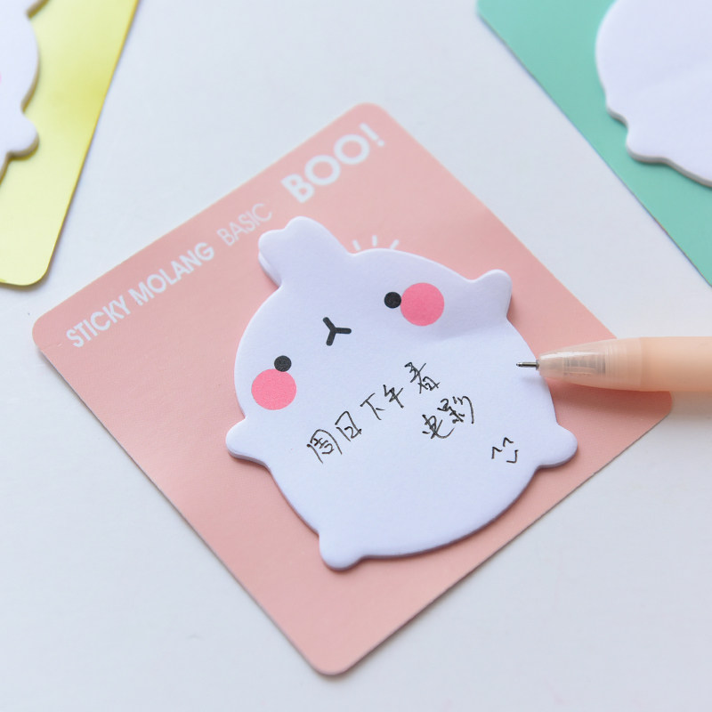 可爱小白兔便利贴创意卡通便条贴n次贴办公记事标记文具本子批发