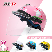 Baili Childrens Helmet Boy Female Electric Car Female Four Seasons Universal Battery Car Cute Semi-Helmet Thermal Helmet
