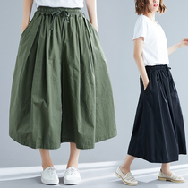 Extra large size women with 300 pounds of shorts Fat mom pants 400 Fat mm half-skirt skirt Fattened with summer clothes