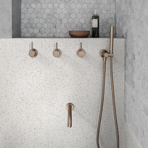 Small matches half throw small particles terrazzo tile Villa background wall tiles decoration living room dining room floor tiles 1200