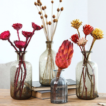 South Africa imported dried flower Bao Guanlian sun chrysanthemum feather chrysanthemum home decoration light luxury vase decoration display eternal flower