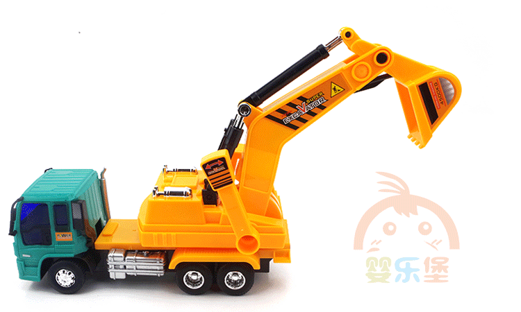 儿童仿真玩具车子挖掘机模型车模工程车搅拌机惯性车汽车