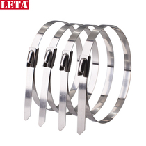Leta 304 stainless steel self-locking cable ties 4 6×150mm(50 pieces)Corrosion resistant high and low temperature railway 771