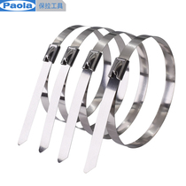Paula 304 stainless steel cable ties Corrosion resistant high and low temperature resistant Railway telecommunications power grid metal nameplate machinery 5618