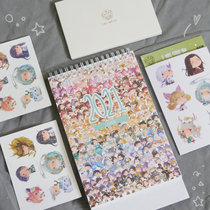 Wangs Honor surrounding the same people game cartoon original 2021 calendar postcards and paper stickers