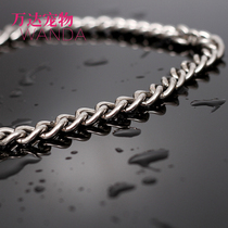 304 stainless steel P chain button type polished snake chain neckline dog chain son gold wool in large canine dog chain