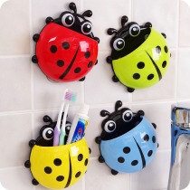 Creative Ladybug toothbrush holder Toothpaste holder combination set Powerful suction cup toothpaste storage rack Tooth box