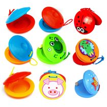 Log castanets waltz boards early education musical instruments three and a half sentences teaching aids single pattern random wooden allegro childrens music