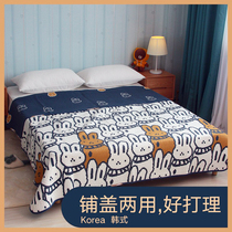 South Korean style pure cotton bifacial full cotton quilted cushion flip-flop dual-use universal dense road mat tatami bed cover single piece