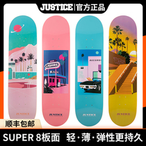 Boiling point justice skateboard professional board imported plus maple double bend high elasticity not seen series 2 male and female students