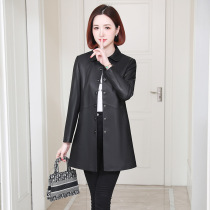Real Leather Clothing Jacket Woman 2021 Spring and Autumn Fashion New Haining Sheep leather Mom in the middle of a stylish style windsuit
