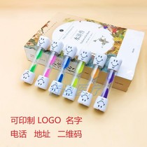 Smiley hourglass three-minute timer dental activities customized small gifts Stomatological gifts printed lettering LOGO