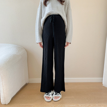 Gestational Woman Dress 2021 New Spring Autumn Season Long Pants Tobellied Pants Loose Fashion Design Sensation Knitted Broadleg Pants