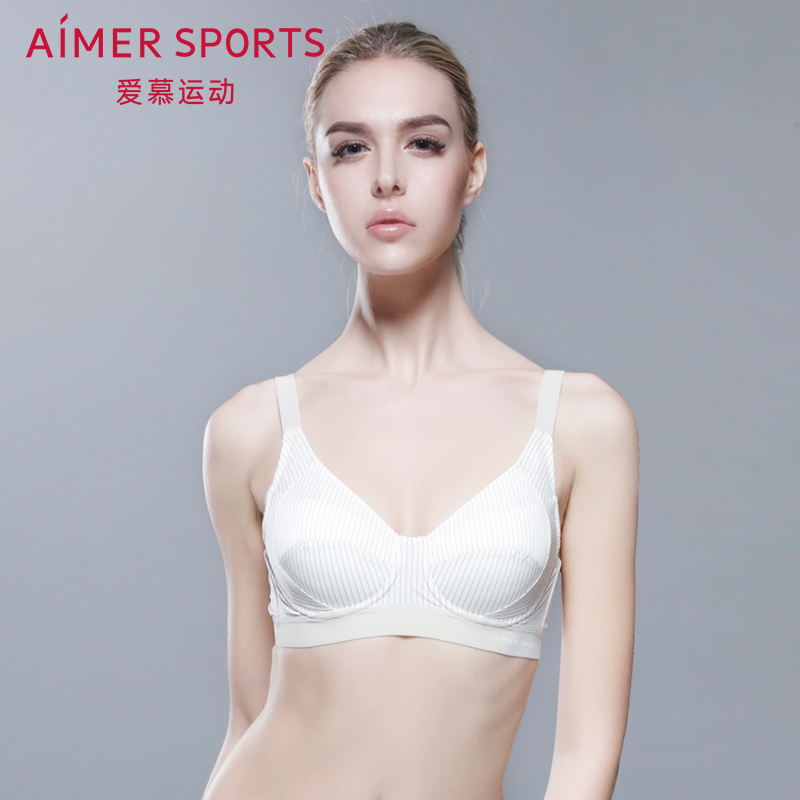 aimer sports 爱慕运动 低强度复古派条纹 女式运动内衣 天猫优惠券折后￥84包邮（￥134-50）2色75B~85C可选 京东￥131