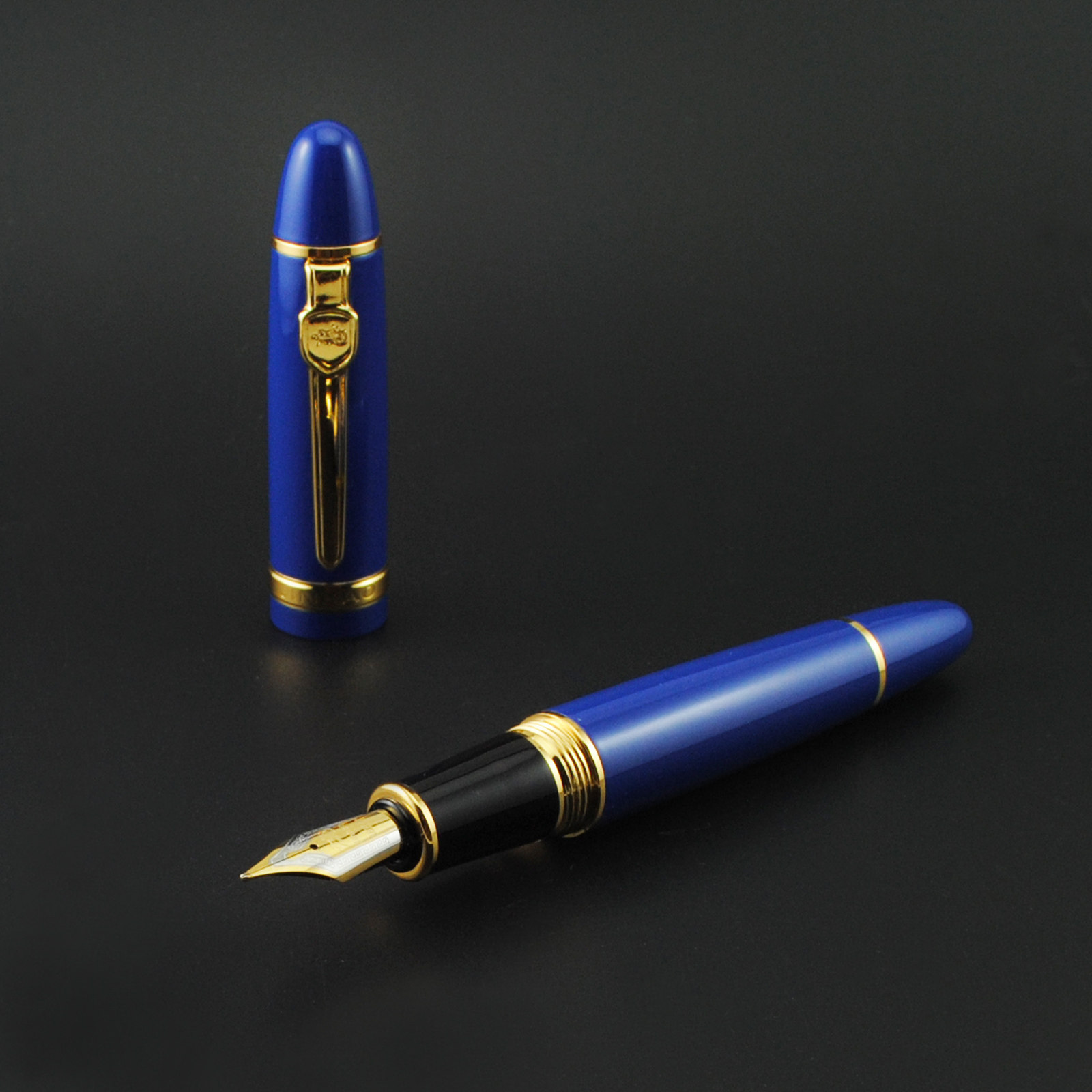 Jinhao 159 Füllfederhalter – Mittlere 18KGP-Feder, Grün Mit Goldakzenten
