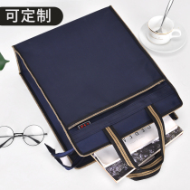 Business Negotiation Handbag Large Capacity Containing Document Bag Multilayer Meeting Paper Bag Study Bag Zipped Bag for primary and middle school students with tutorial bag Supplementary Lesson Package Customized Print Logo