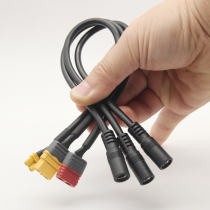 XT60T plug XT30 female to DC 5 5 2 5 female glasses battery charging transfer cable soft silicone 10A high current