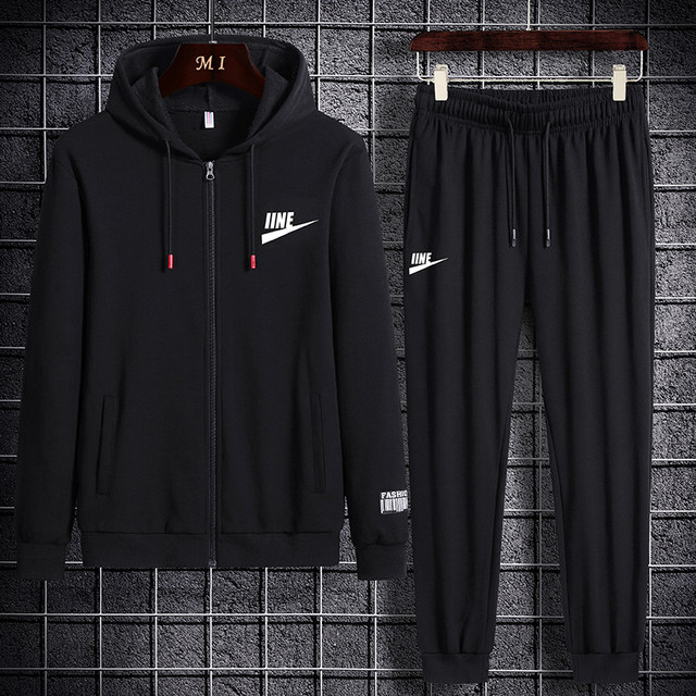 Fall sports suit Korean version of the trend of men's casual cool spring and autumn hooded sweater men Fall sports suit Korean version of the trend of men's casual cool spring and autumn hooded sweater men