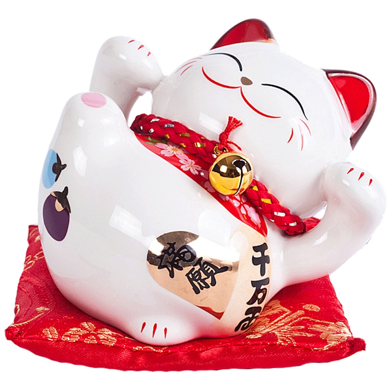 Stone workshop mini plutus cat trumpet furnishing articles piggy bank ceramic household adornment birthday gift in the New Year