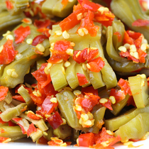 Hunan specialty hot and sour knife beans Xinhua farmers homemade pickle knife croton jar pickles crispy pickles pickles