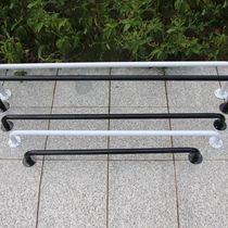 Hanging Rod Balcony Hanging Round Hanging Line in Clothing Room Easy Clothing Frame Black U-shape