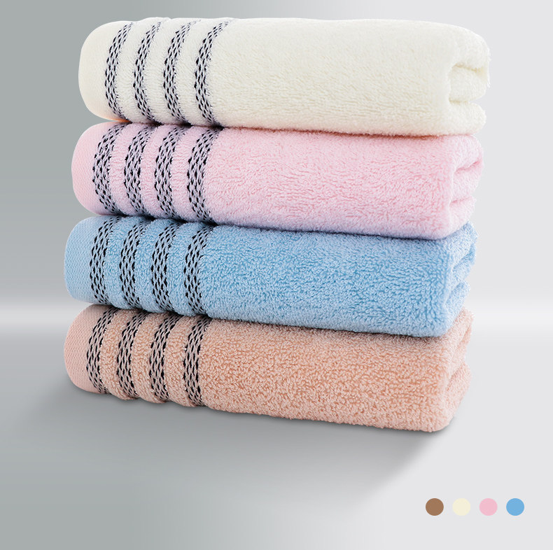 京京纯棉毛巾淡雅棉柔面巾家用成人洗脸毛巾柔软吸水毛巾4条装_微返团