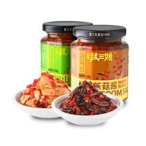 贵三红贵州特产辣椒酱超辣山笋茶树菇下饭菜拌面佐餐辣三娘调味酱