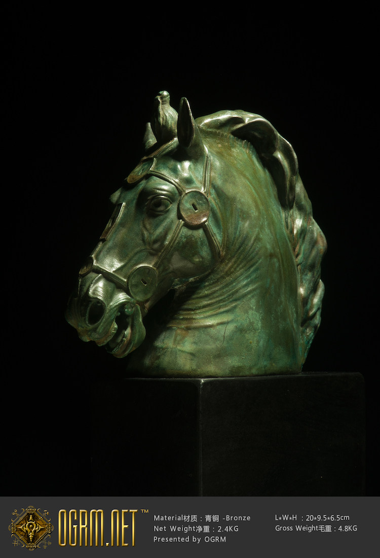 奥格瑞玛 丹麦国家美术馆 马可奥勒留的战马 青铜马头复制品现货