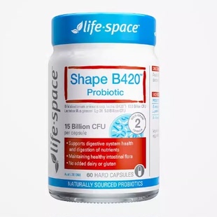 【自营】澳洲进口lifespace B420益生菌胶囊身材管理60粒*2瓶