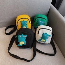 Kids Bag 2022 Popular Cute Little Dinosaur Cartoon Boys Crossbody Bag Fashion All-match Girls Canvas Bag