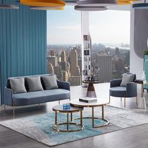 Light extravagant office sofa tea table minimalist tech cloth modern reception room The guest area Business talks upscale sofa