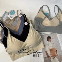 Dime Rey 7368-1 harness beauty back V collar bra Rub Chest without scar Breathable Wrap Breast woman No steel ring underwear