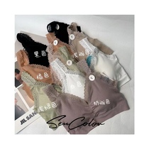 Dime Rey 7375 Latex Chest Cushion Lace Beauty Back Underwear Lady No Steel Ring Slim breathable Adolescent Smear Bra Summer