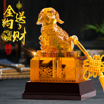 Fetal hair souvenir umbilical cord chapter Boy and girl fetal hair diy homemade seal 100 days souvenir Dog crystal jade seal