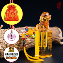 Fetal hair chapter souvenir Baby golden jade exquisite zodiac dog umbilical cord chapter diy baby crystal gift production fetal hair