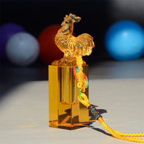 Fetal hair chapter souvenir Baby umbilical cord chapter Girl chapter chicken diy newborn baby crystal gift production Fetal hair chapter