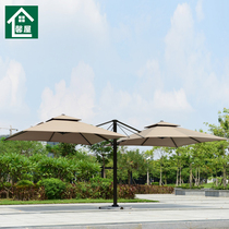 Outdoor beach umbrella Courtyard Umbrella 3 m Large Double Head Outdoor Sun Umbrella Square Super Large Sunscreen Rome Umbrella