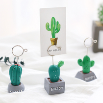 Creative Little Fresh Cartoon Cactus Small Potted Plant Name Piece Clips Photo Clip Photo Clip Desktop Multimeat Swing Piece