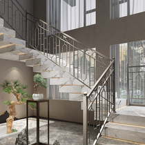 Nordic wrought iron stair handrail decoration modern and simple outdoor villa fence column Attic railing Balcony guardrail