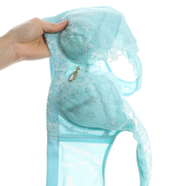 Underwire underwear without sponge Large chest small bra Thin section anti-sagging Underwire gathered adjustment type to close the side milk