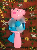 Export foreign trade Small pig Pege eco-friendly child hand pressure handheld small electric fan small fan without need of battery