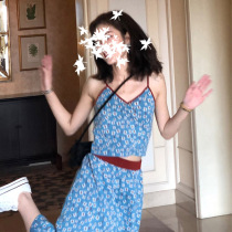 Small daisy suspender small suit womens two-piece 2021 spring and summer fashion casual slim-fitting thin knitted skirt