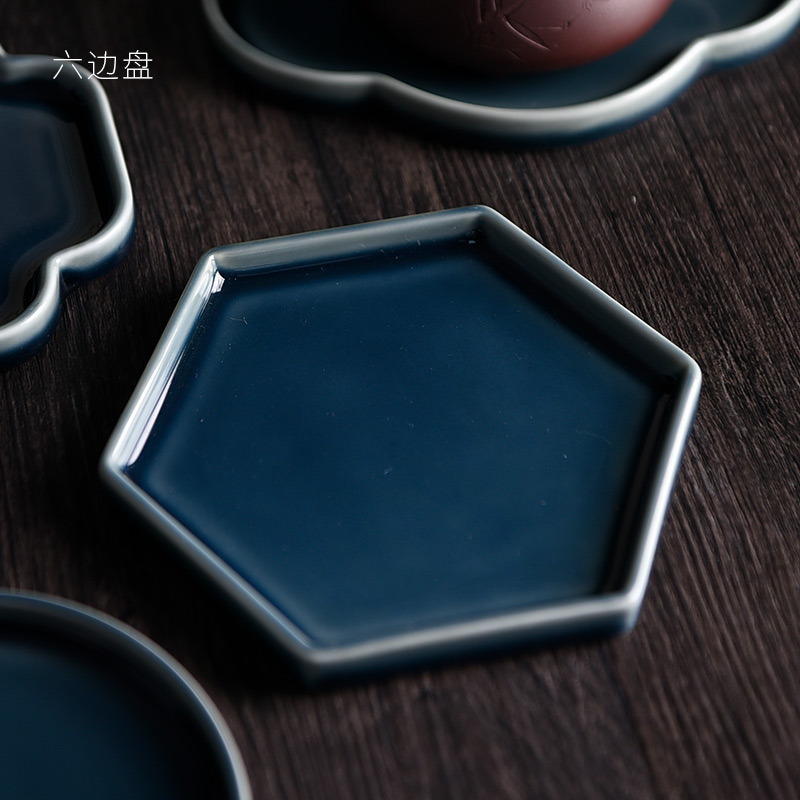 Ceramic story ji blue pot bearing are it zen dry terms tray of water small tea table kung fu tea tea accessories