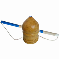 Childrens solid wood gyro wooden fitness puzzle entertainment kindergarten locust tree gyro toys parent-child package whip