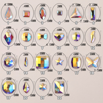 Profiled Flat Bottom Diamond Meryl Diamond Ornament Water Drill Butterfly Heart-shaped Square Drill Austria Ab Super Flash Drilling 276