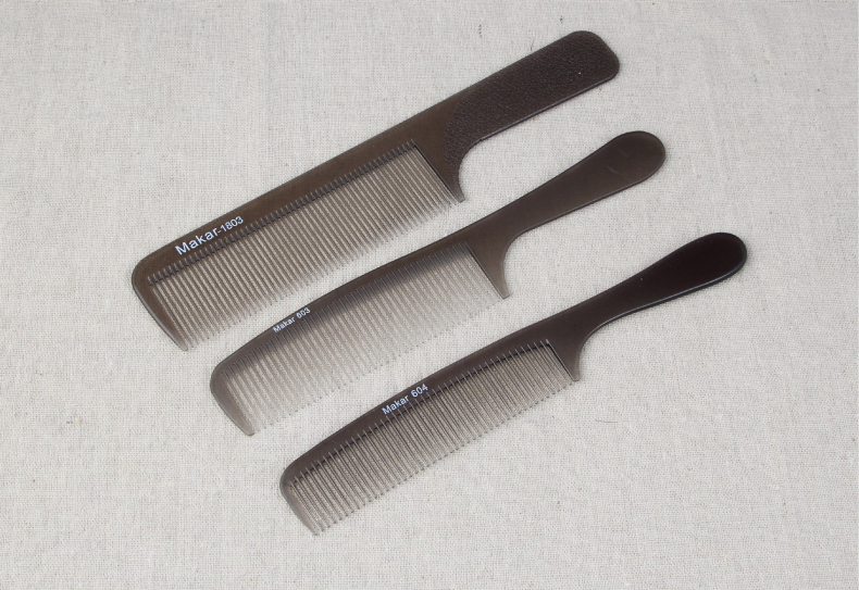 专业平头剪发梳子美发店专用理发梳子超薄男士女发苹果梳推平头梳_双