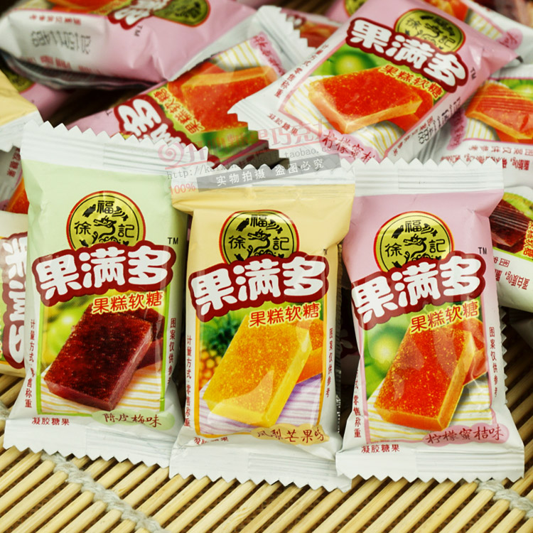 徐福记 果满多 果糕软糖 凤梨芒果味 500g 散装 婚庆喜糖