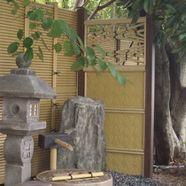 Japanese-style bamboo door fence Fence fence Outdoor courtyard Garden dry landscape villa screen partition occlusion wall