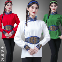 Spring Mongolian clothing lady short Mongolian robe thin Mongolian clothing daily clothing new Mongolian element clothing women