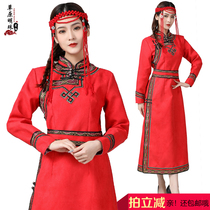 Mongolian Robe Womens long autumn and winter Mongolian costumes womens life costumes Mongolian costumes